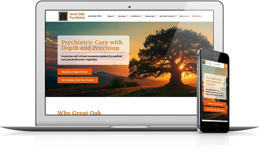 Top Psychiatry Website Design - Great Oak Psychiatry