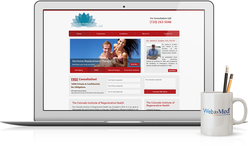 Top Integrative Medicine Website Design - Colorado Institute of Regenerative Health