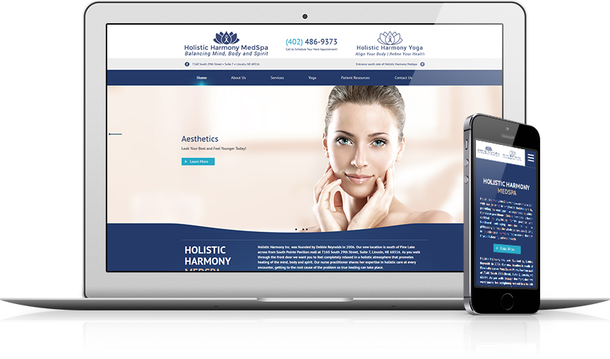 Top Med Spa Website Design - Holistic Harmony MedSpa