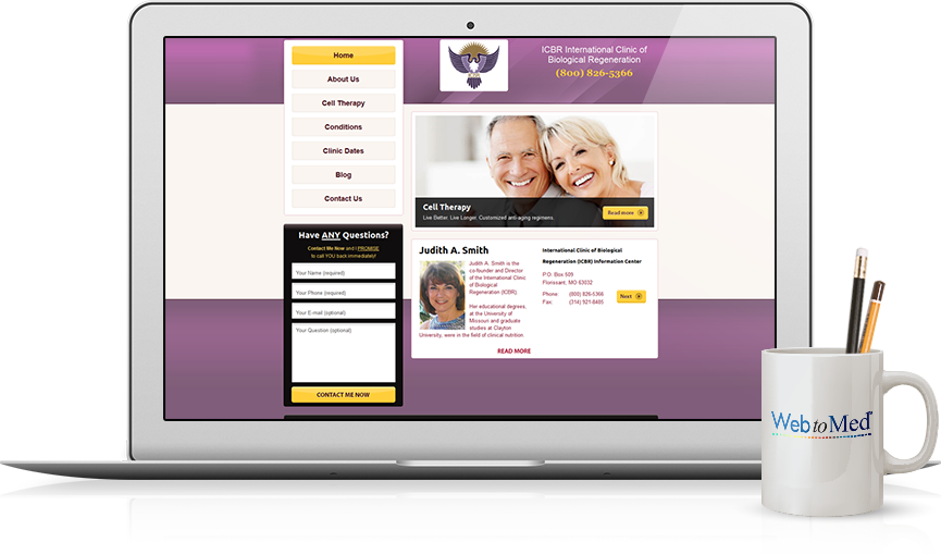 Top Integrative Medicine Website Design - International Clinic of Biological Regeneration