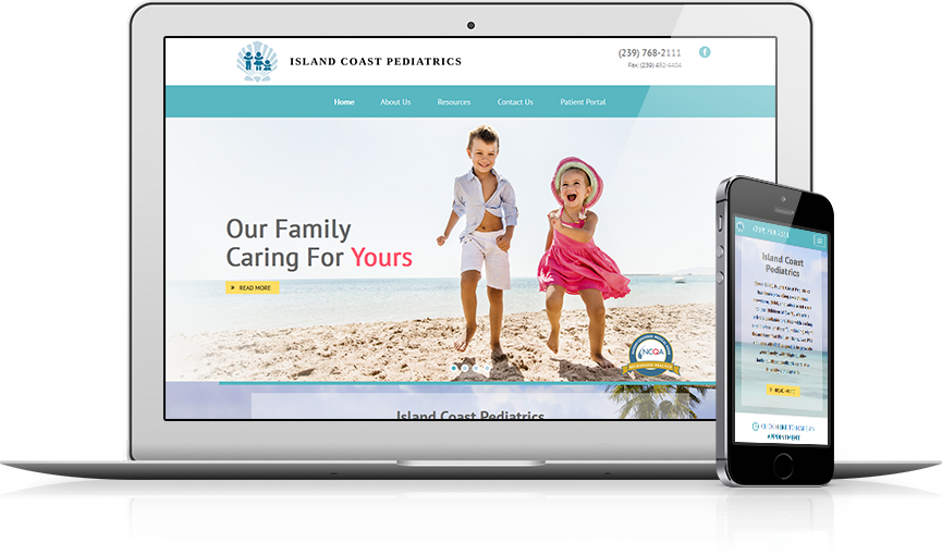 Top Pediatric Website Design - Island Coast Pediatrics