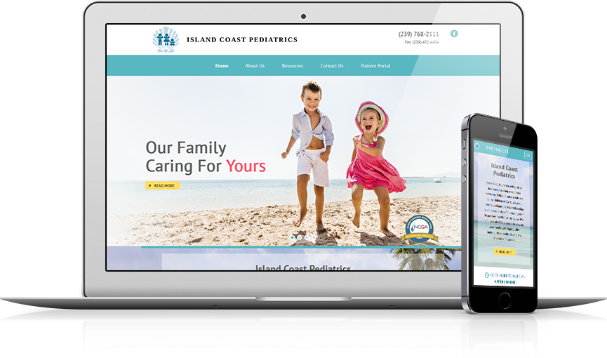 Top Pediatric Website Design - Island Coast Pediatrics