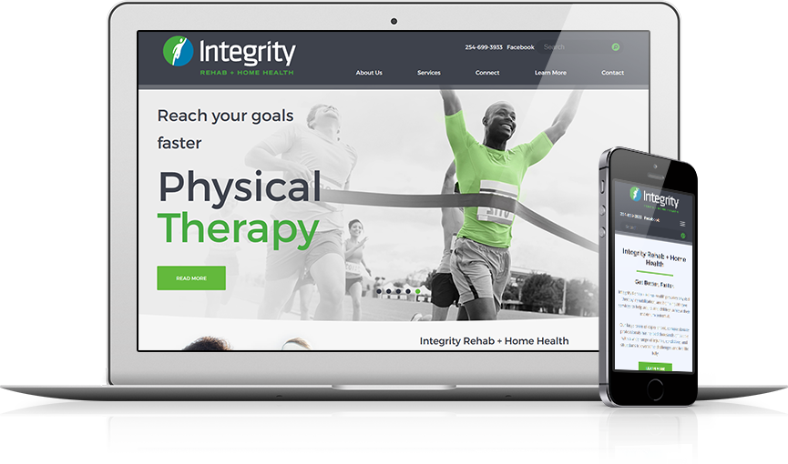 Top Physical Therapy Website Design - Integrity Rehab + Home Health
