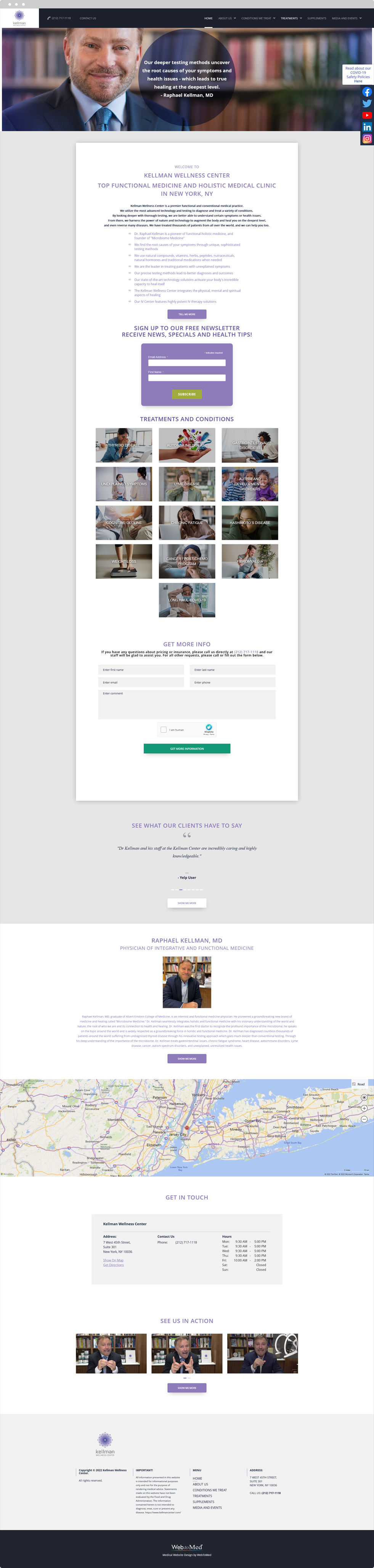Functional Medicine Website Design - Kellman Wellness Center - Homepage