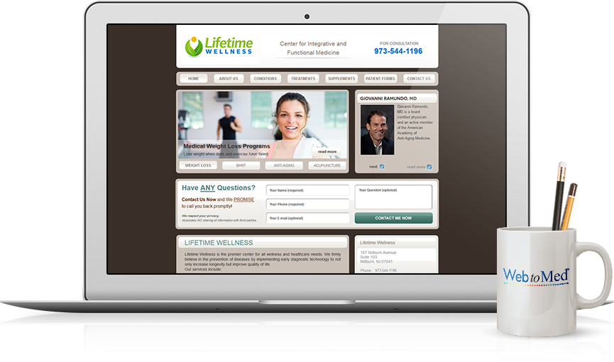 Top Weight Loss Website Design - Lifetime Wellness