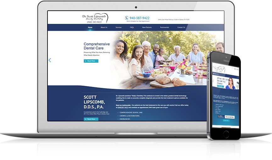 Top Dental Website Design - Dr. Scott Lipscomb Family Dentistry