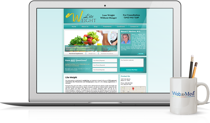 Top Weight Loss Website Design - Lite Weight