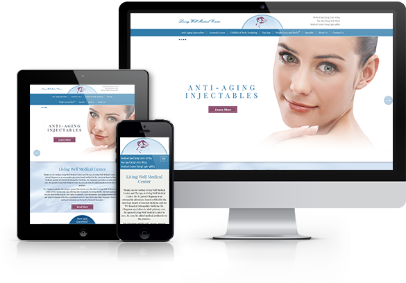 Best Med Spa Website Design - Living Well Medical Center