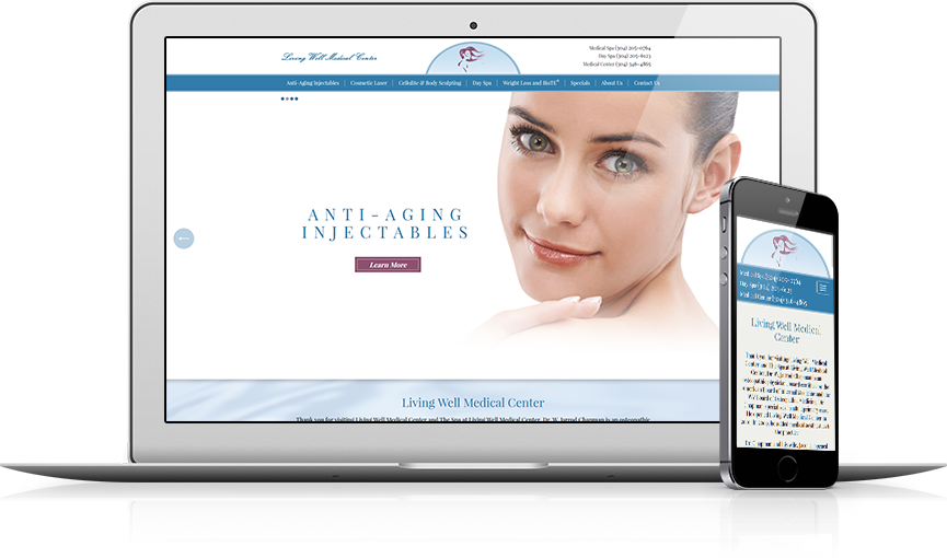 Top Med Spa Website Design - Living Well Medical Center