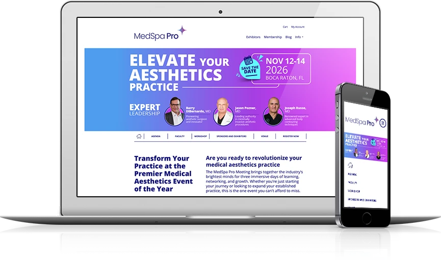 Top Medical Conferences Website Design - MedSpa Pro
