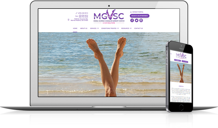 Top Venous & Lymphatic Medicine Website Design - Middle Georgia Vascular Surgery Center & Vein Solutions