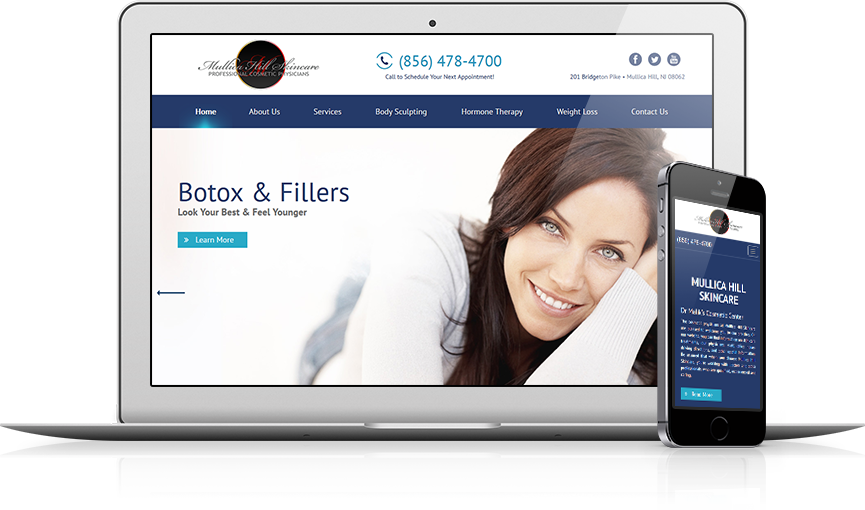 Top Med Spa Website Design - Mullica Hill Skincare