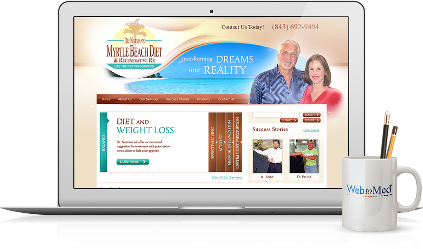 Top Weight Loss Website Design - Myrtle Beach Diet