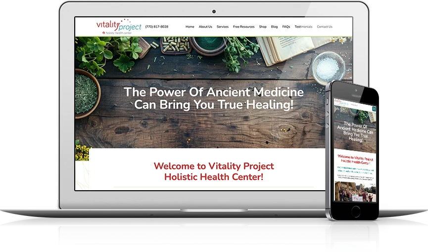 Top Naturopathic Medicine Website Design - Vitality Project Holistic Health Center