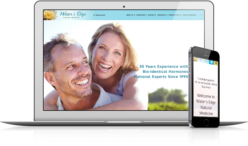 Top Naturopathic Medicine Website Design - Water's Edge Natural Medicine