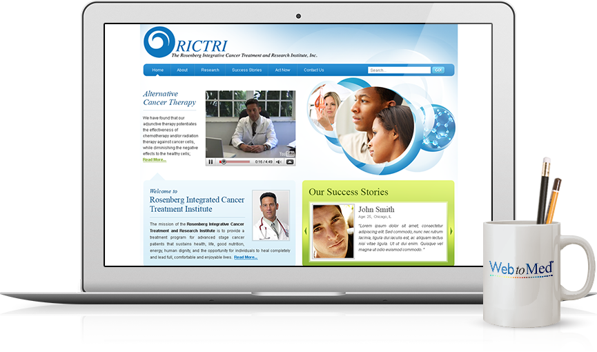 Top Medical Research Website Design - The Rosenberg Integrative Cancer Treatment and Research Institute