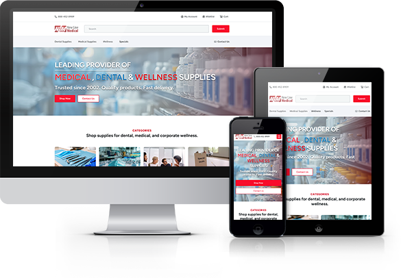 Best Medical E-Commerce Website Design - New Line Medical