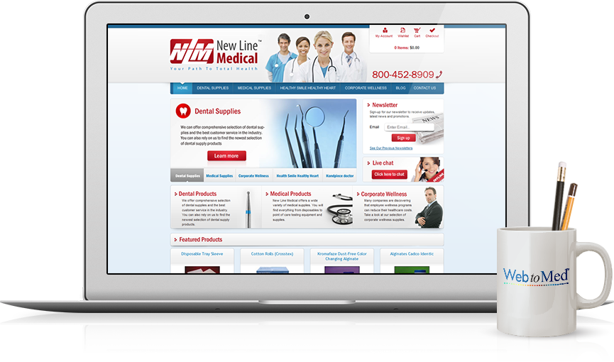 Top Medical E-Commerce Website Design - New Line Medical