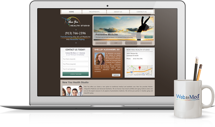 Top Integrative Medicine Website Design - New You Health Studio