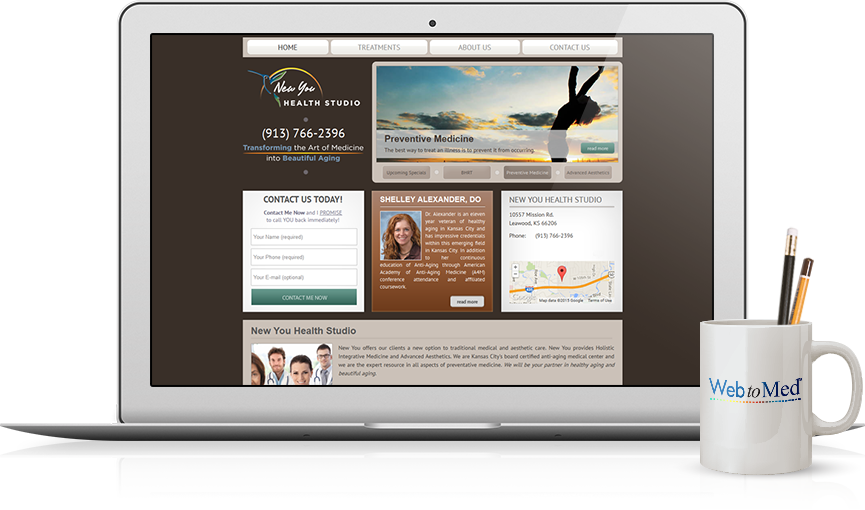 Top Integrative Medicine Website Design - New You Health Studio