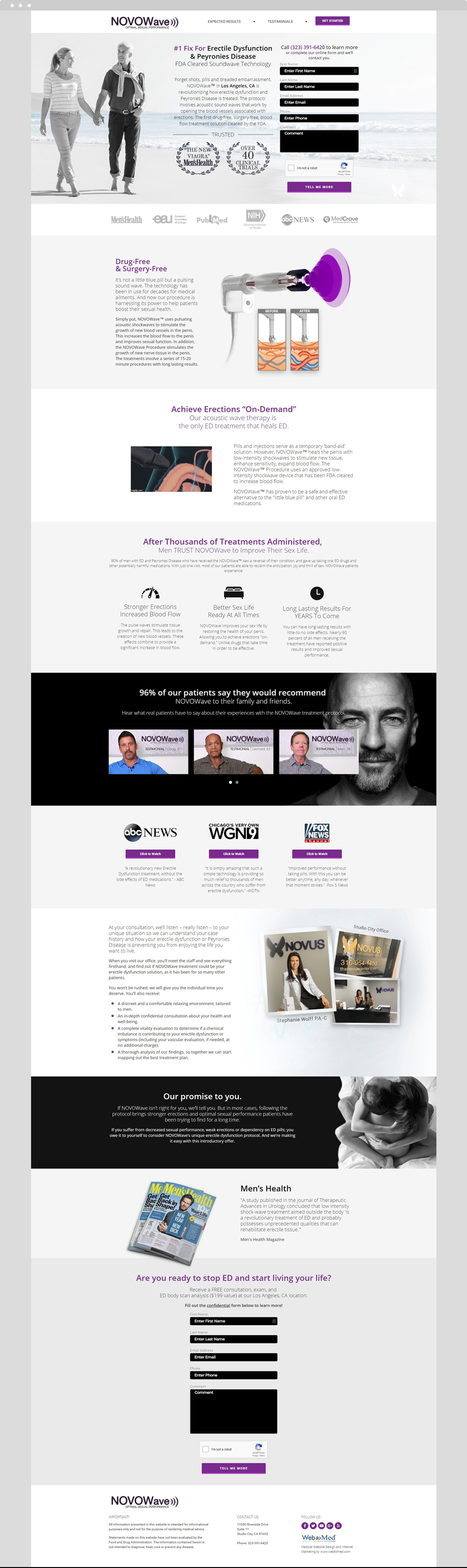 Sexual Health Website Design - NOVOWave - Homepage