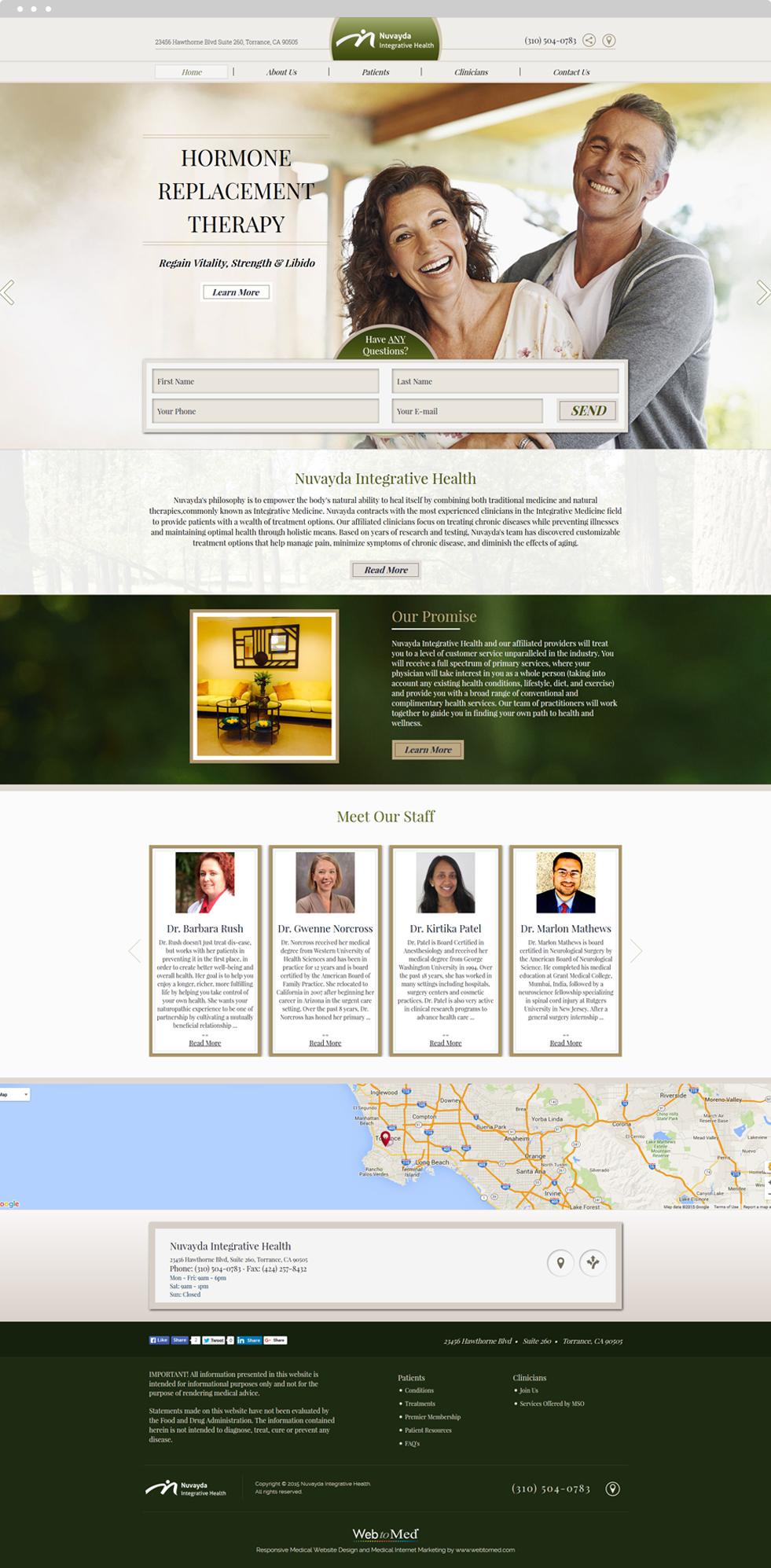 Integrative Medicine Website Design - Nuvayda Integrative Health - Homepage