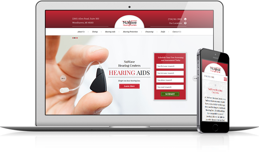 Top Audiology Website Design - NuWave Hearing Centers