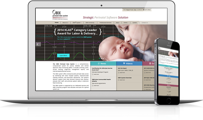 Top Medical Services Website Design - Obix Perinatal Data System