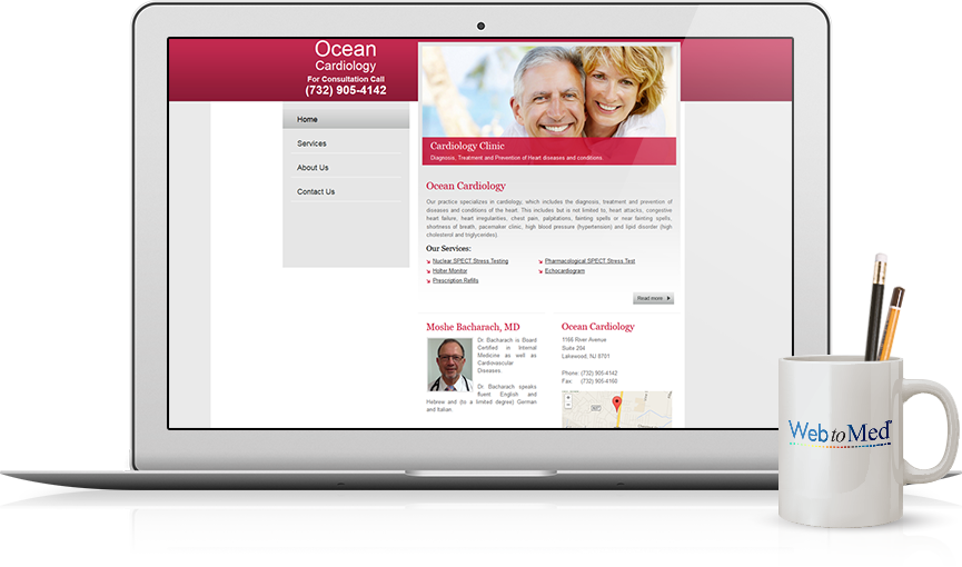 Top Cardiology Website Design - Ocean Cardiology