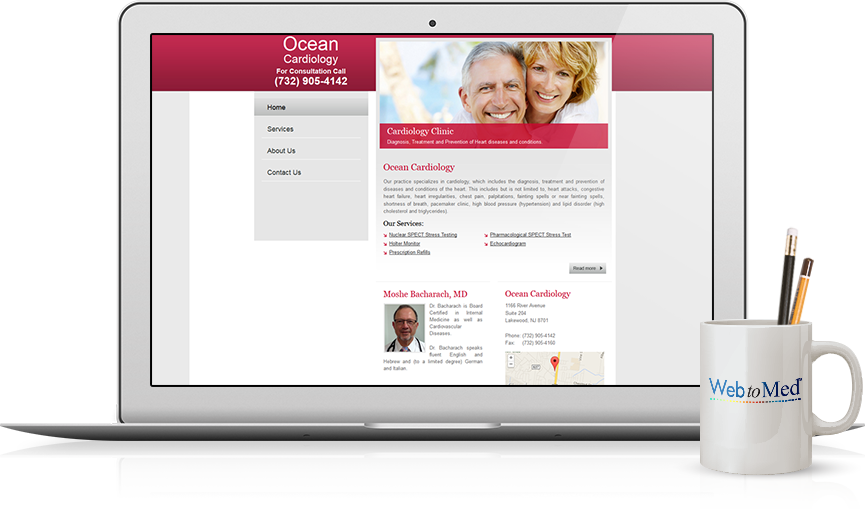 Top Cardiology Website Design - Ocean Cardiology