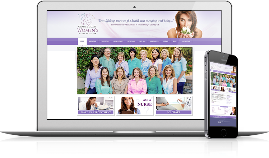 Top OBGYN Website Design - Orange Coast Women's Medical Group