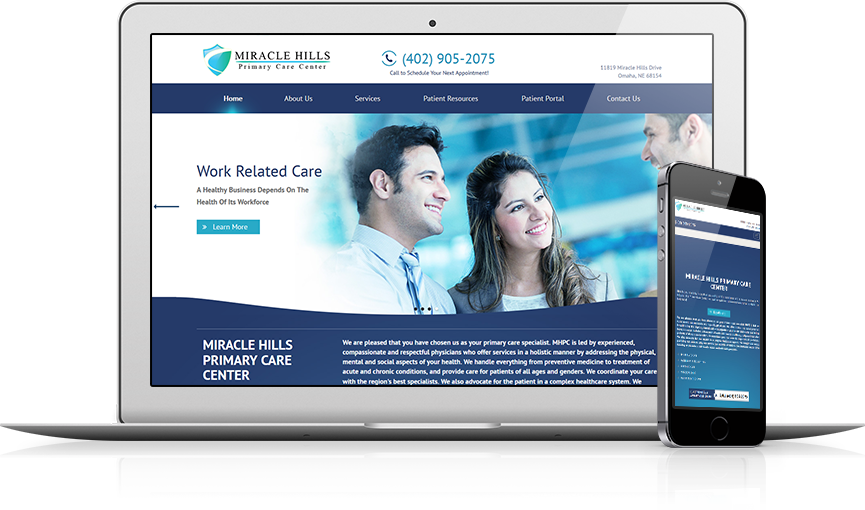 Top Internal Medicine Website Design - Miracle Hills Primary Care Center