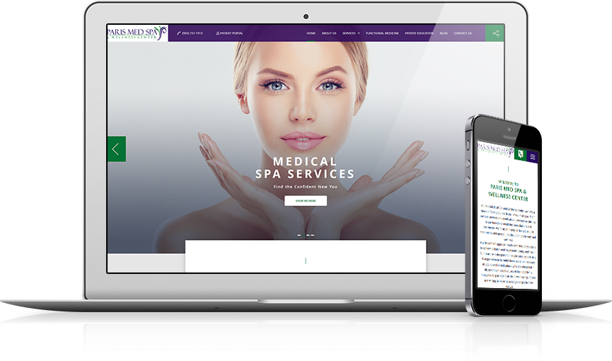 Top Med Spa Website Design - Paris Med Spa & Wellness Center