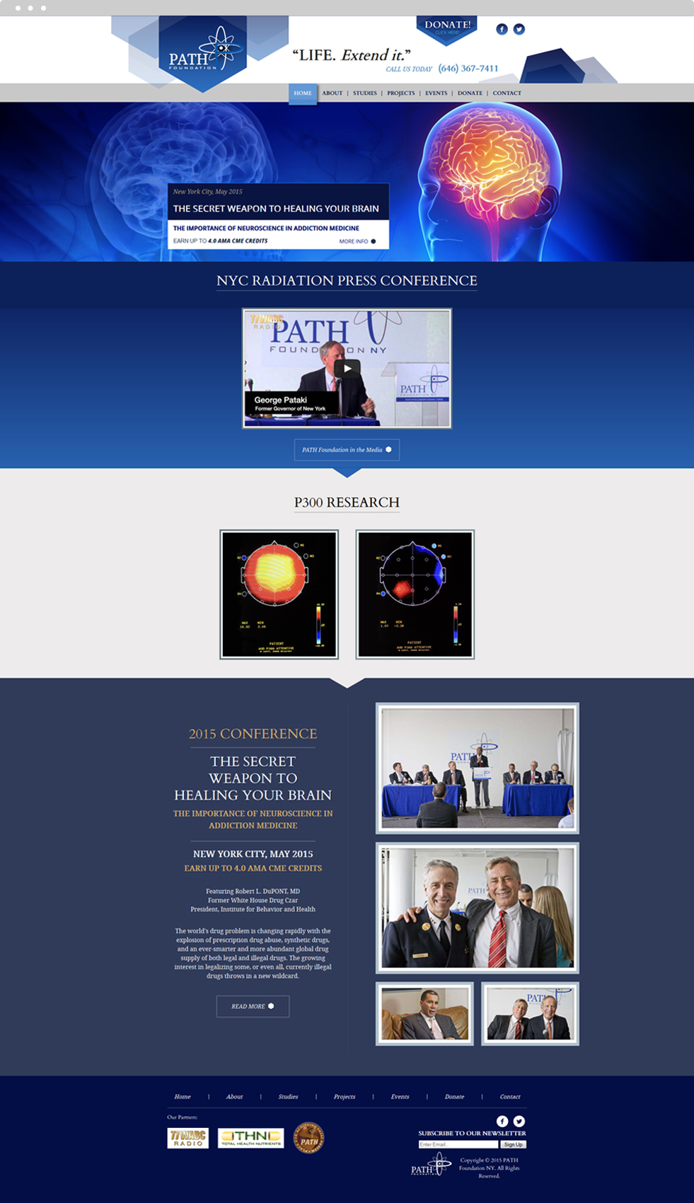 Medical E-Commerce Website Design - Path Foundation - Homepage