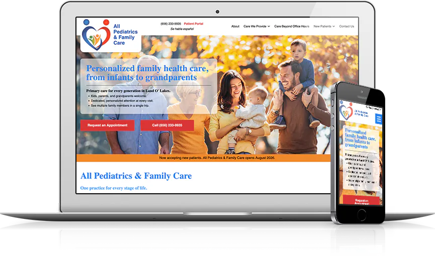 Top Pediatric Website Design - All Pediatrics & Family Care