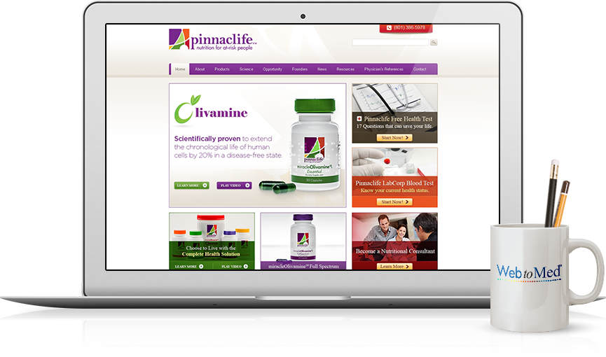 Top Medical Products Website Design - Pinnaclife