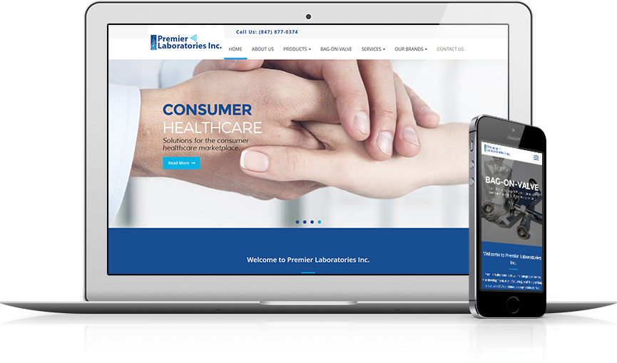 Top Medical Manufacturing Website Design - Premier Laboratories