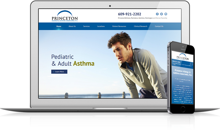 Top Allergy Website Design - Princeton Allergy & Asthma Associates