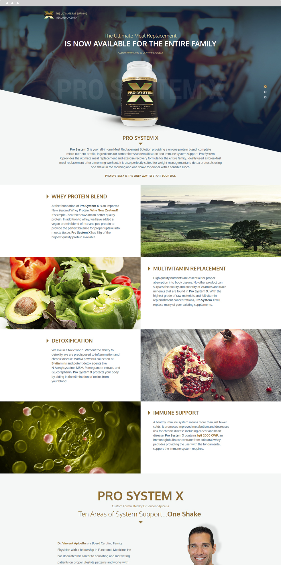 Medical Products Website Design - Pro System X - Homepage