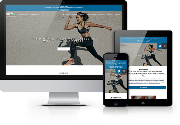 Best Sports Medicine Website Design - Center for Sports & Regenerative Orthopedics