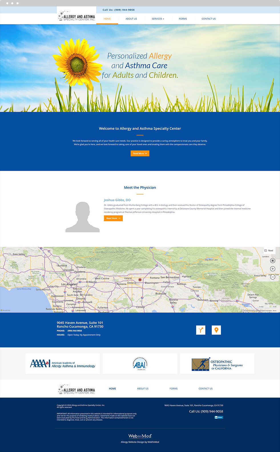Allergy Website Design - Allergy and Asthma Specialty Center, Inc. - Homepage