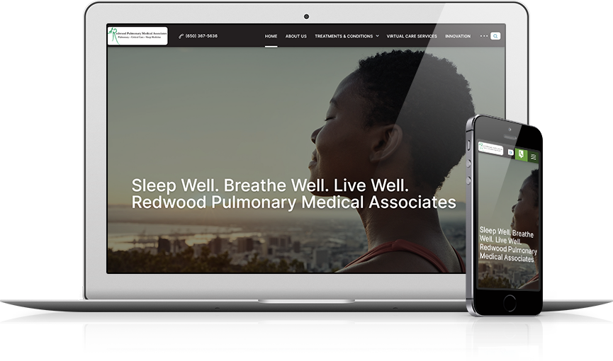 Top Pulmonology Website Design - Redwood Pulmonary Medical Associates