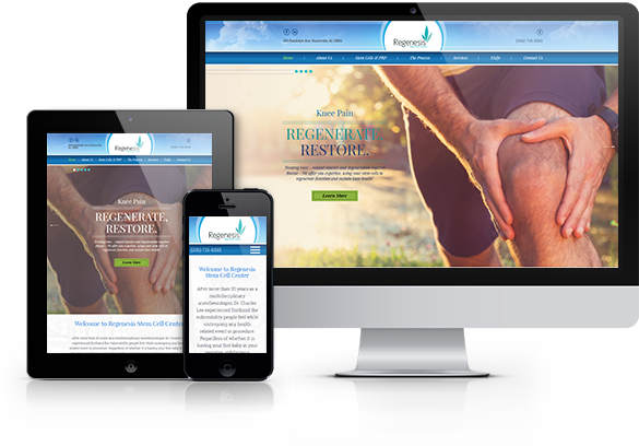 Best Pain Management Website Design - Regenesis Stem Cell Center