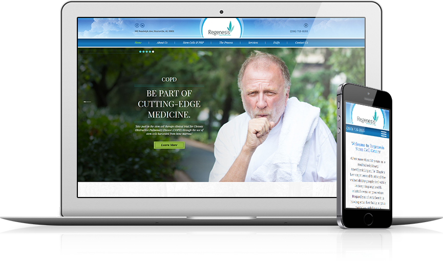 Top Pain Management Website Design - Regenesis Stem Cell Center