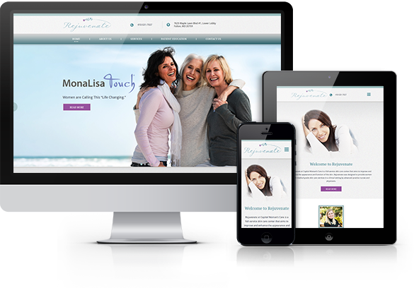 Best Dermatology Website Design - Rejuvenate at Capital Woman's Care