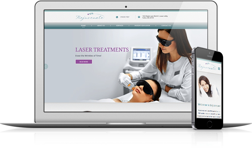 Top Dermatology Website Design - Rejuvenate at Capital Woman's Care