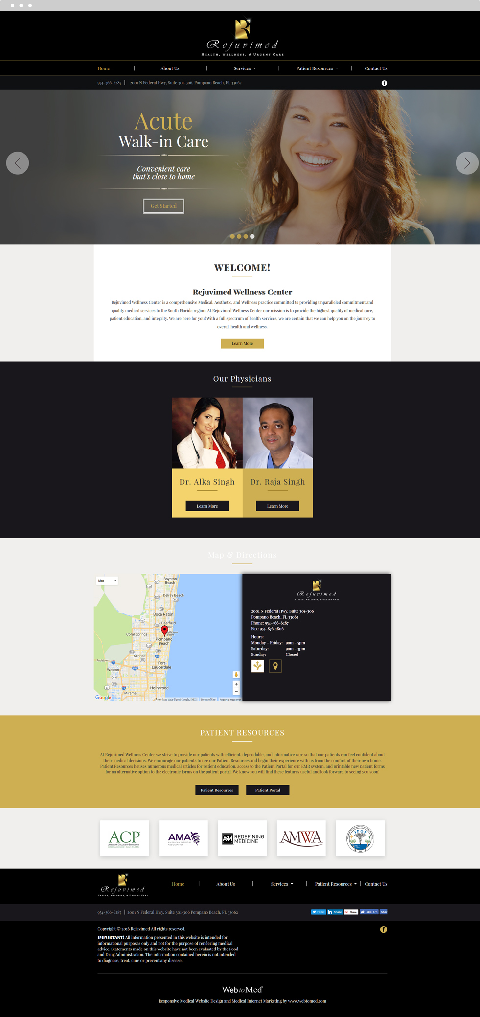 Wellness Website Design - Rejuvimed - Homepage