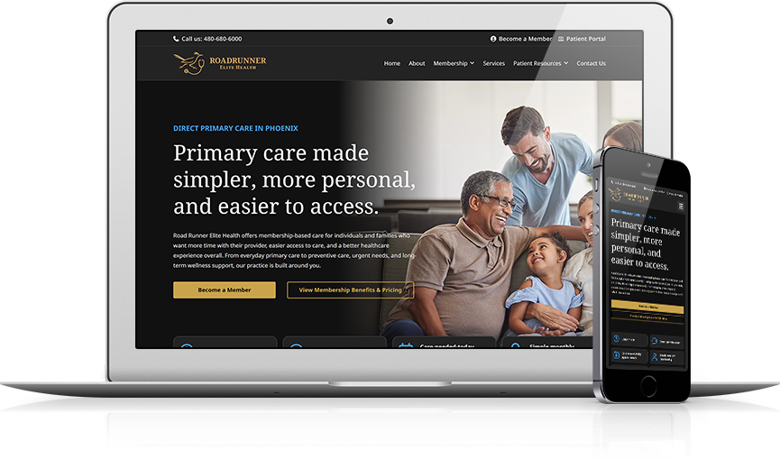 Top Concierge Medicine & Direct Primary Care (DPC) Website Design - Roadrunner Elite Health