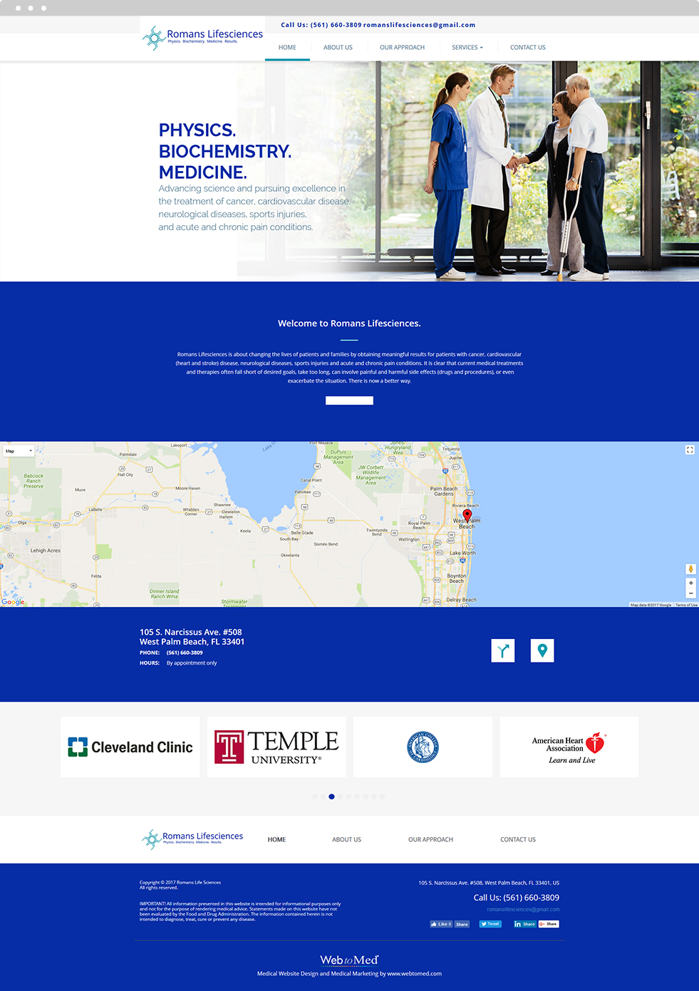 Neurology Website Design - Romans Lifesciences - Homepage