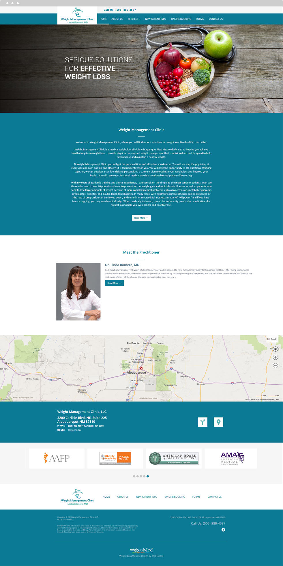Weight Loss Website Design - Weight Management Clinic, LLC. - Homepage